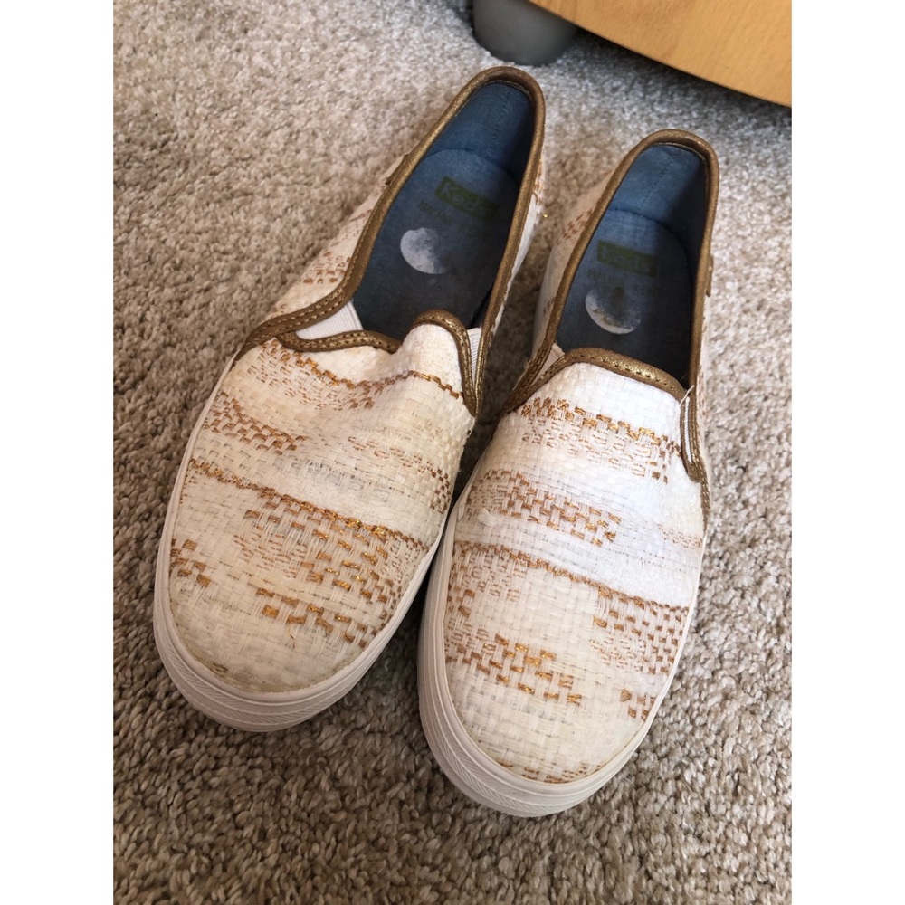 Keds Gold & White Platform Shoes